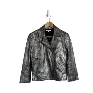 Faith Connexion Goat Leather Jacket Biker Distressed